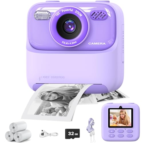 masterbee Sofortbildkamera, Kinderkamera Geburtstagsgeschenke für Mädchen und Jungen, Digitalkamera Kinder Spielzeug, 1080P HD Video, Geschenk Mädchen, Geschenk Jungen 3 bis12 Jahre von masterbee
