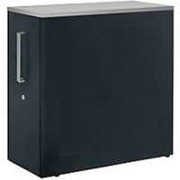 Hochauszugschrank, Thekenelement links stehend, Höhe 1025 mm, anthrazitgrau Hochauszugschrank, Thekenelement links stehend, Höhe 1025 mm, anthrazitgrau von mauser