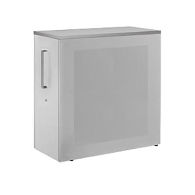 Hochauszugschrank, Thekenelement links stehend, Höhe 1025 mm, lichtgrau Hochauszugschrank, Thekenelement links stehend, Höhe 1025 mm, lichtgrau von mauser