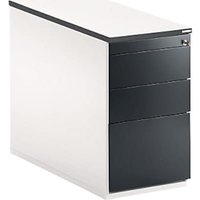 Schubladencontainer, 720x800, 2 Materials., 1 Hängereg., weiß/anthrazitgrau von mauser
