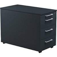 Schubladencontainer auf Rollen, 570x800mm, 3 Schubl., anthrazitgrau von mauser