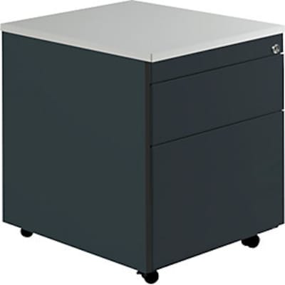 Schubladencontainer m. Rollen, 579x600, 1 Schub, 1 Hängereg., anthrazit/lichtgr Schubladencontainer m. Rollen, 579x600, 1 Schub, 1 Hängereg., anthrazit/lichtgr von mauser
