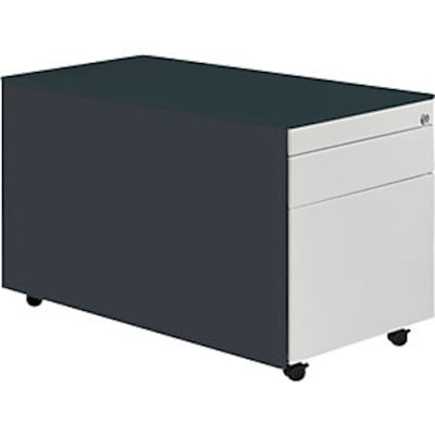 Schubladencontainer m.Rollen, 520x800, 1 Schub, 1 Hängereg., anthrazit/lichtgrau Schubladencontainer m.Rollen, 520x800, 1 Schub, 1 Hängereg., anthrazit/lichtgrau von mauser