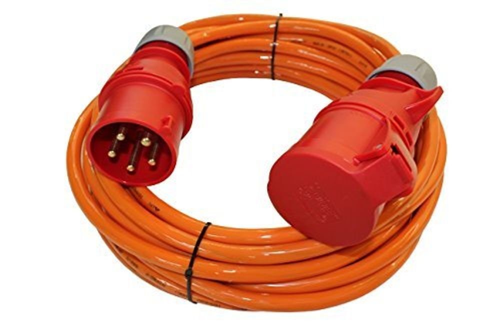 maxgo® CEE Starkstromkabel H07BQ-F PUR 5G2,5 32A !MAX 20A Belastung! 10m Elektro-Kabel, (1000 cm) von maxgo®