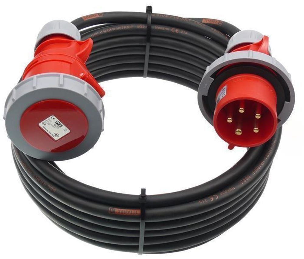 maxgo® CEE Verlängerungskabel TITANEX 5G2,5 5x2,5 Wasserdicht 16A IP67 50m Elektro-Kabel, (5000 cm), 5G2.5/ 50m von maxgo®
