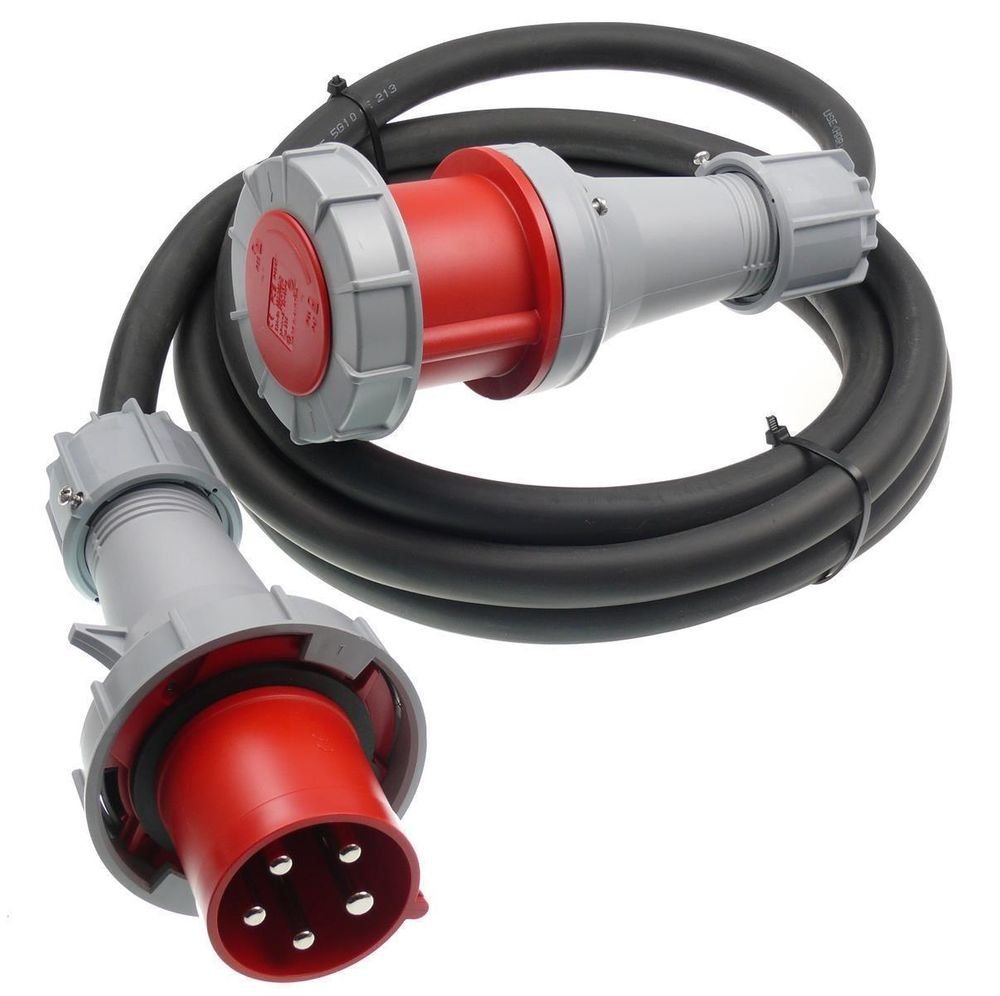 maxgo® CEE Verlängerungskabel wasserdicht H07RN-F 5G10 5x10 63A PCE IP67 50m Elektro-Kabel, (5000 cm), 5G10/ 50m von maxgo®