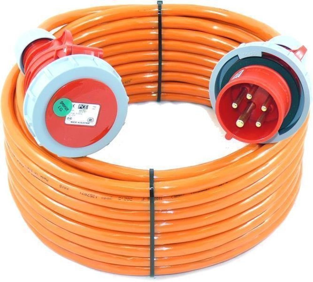 maxgo® CEE Verlängerungskabel wasserdicht PUR H07BQ-F 5G2,5 5x2,5 16A IP67 5m Elektro-Kabel, (4000 cm), 5G2.5/ 5m von maxgo®