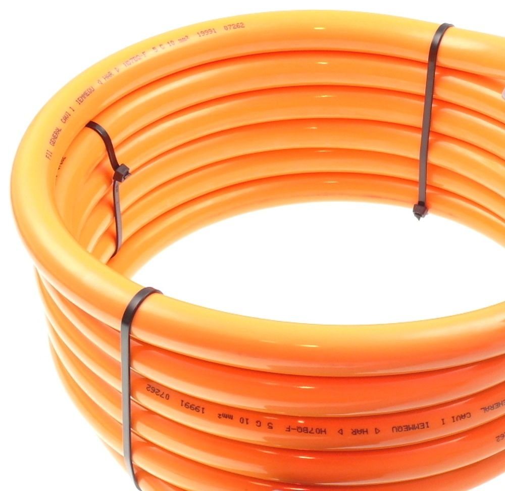 maxgo® PUR-Leitung H07BQ-F Orange 5G10 (5x10 mm) Orange 40m Elektro-Kabel, (4000 cm) von maxgo®