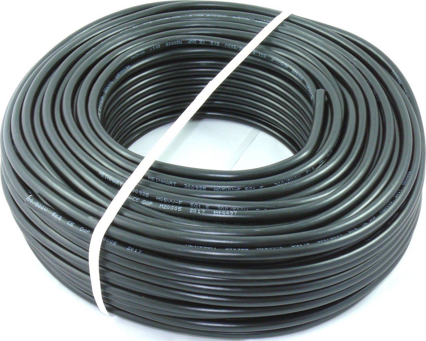 maxgo® PVC Schlauchleitung H05VV-F 5G1,5 5x1,5 Schwarz 40m Elektro-Kabel, (4000 cm), 40m von maxgo®