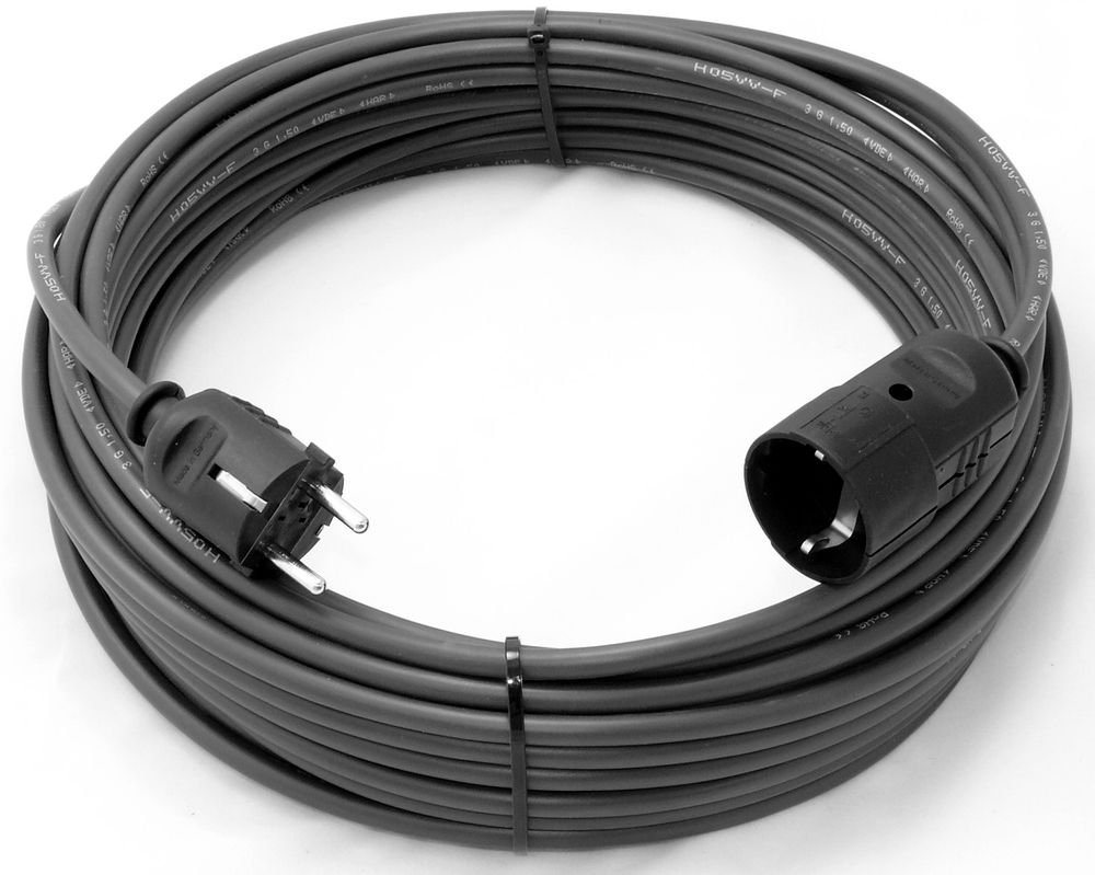 maxgo® Schuko PVC Kabel Verlängerungskabel H05VV-F 3x1,5 3G1,5 IP20 40m Elektro-Kabel, (4000 cm) von maxgo®