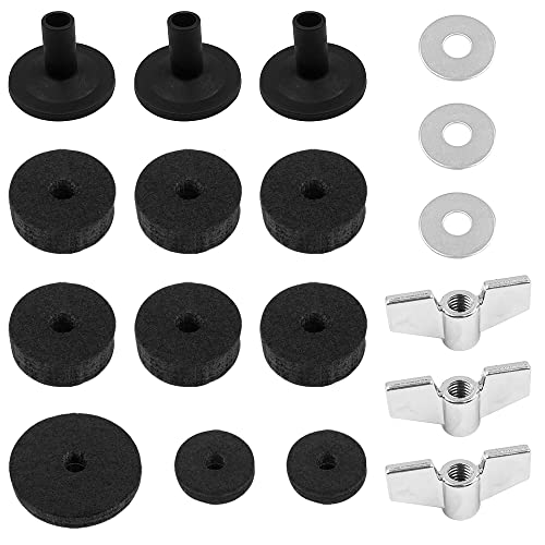 maxin 18 Ersatz-Beckenteile, Drum-Hardware-Zubehör-Set, Silber & Schwarz von maxin