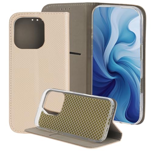 maxlife Smart Magnet Hülle für iPhone 16 Pro Gold 6,3 Zoll - Klapphülle mit Kartenfach - Magnetische Handyhülle mit Ständerfunktion - Premium Lederimitat Case mit stoßfestem TPU-Innenrahmen maxlife Smart Magnet Hülle für iPhone 16 Pro Gold 6,3 Zoll - Klapphülle mit Kartenfach - Magnetische Handyhülle mit Ständerfunktion - Premium Lederimitat Case mit stoßfestem TPU-Innenrahmen von maxlife