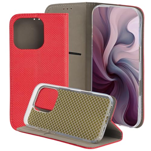 maxlife Smart Magnet Hülle für iPhone 16 Pro Rot 6,3 Zoll - Klapphülle mit Kartenfach - Magnetische Handyhülle mit Ständerfunktion - Premium Lederimitat Case mit stoßfestem TPU-Innenrahmen maxlife Smart Magnet Hülle für iPhone 16 Pro Rot 6,3 Zoll - Klapphülle mit Kartenfach - Magnetische Handyhülle mit Ständerfunktion - Premium Lederimitat Case mit stoßfestem TPU-Innenrahmen von maxlife