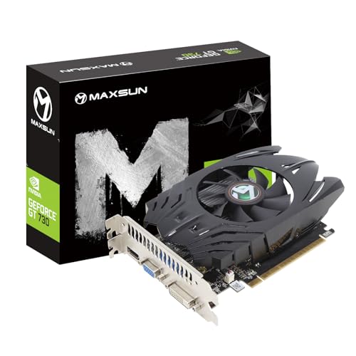 MAXSUN Grafikkarten GT 730 4 GB Externe Grafikkarte Nvidia GPU für Computer PC GDDR3 ITX Design PCI Express DVI-I, HDMI, VGA, 4K MAXSUN Grafikkarten GT 730 4 GB Externe Grafikkarte Nvidia GPU für Computer PC GDDR3 ITX Design PCI Express DVI-I, HDMI, VGA, 4K von maxsun