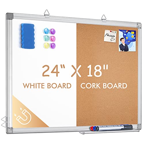 combo whiteboard mit stifranlage (60x45) von maxtek