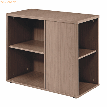 mcbuero.de Anstellcontainer BxTxH 400x800x720-760mm Nussbaum von mcbuero.de