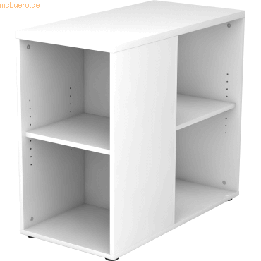 mcbuero.de Anstellcontainer BxTxH 400x800x720-760mm Weiß von mcbuero.de