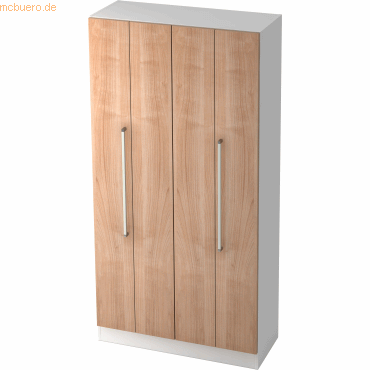 mcbuero.de Falttürenschrank Solid 5OH BxTxH 100x42x200,4cm Griff CE We von mcbuero.de