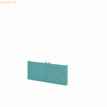 mcbuero.de Filztür FlexWall 80cm 1OH türkis 2 Stück von mcbuero.de