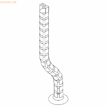 mcbuero.de Kabelspirale vertikal silber von mcbuero.de