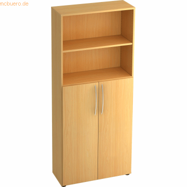 mcbuero.de Regal 5 OH BxTxH 80x33x188cm Türen unten Griff BM Buche/Buc mcbuero.de Regal 5 OH BxTxH 80x33x188cm Türen unten Griff BM Buche/Buc von mcbuero.de