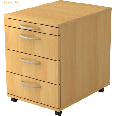 mcbuero.de Rollcontainer 58cm 3 Schübe Bogengriff Buche mcbuero.de Rollcontainer 58cm 3 Schübe Bogengriff Buche von mcbuero.de