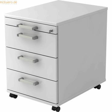 mcbuero.de Rollcontainer 58cm 3 Schübe Schloss Chromgriff Weiß mcbuero.de Rollcontainer 58cm 3 Schübe Schloss Chromgriff Weiß von mcbuero.de