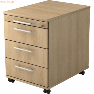 mcbuero.de Rollcontainer 58cm 3 Schübe Schloss Relinggriff Eiche mcbuero.de Rollcontainer 58cm 3 Schübe Schloss Relinggriff Eiche von mcbuero.de