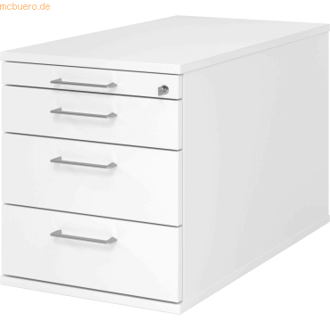 mcbuero.de Rollcontainer 80cm 3 Schub Schloss Bügelgriff Weiß mcbuero.de Rollcontainer 80cm 3 Schub Schloss Bügelgriff Weiß von mcbuero.de