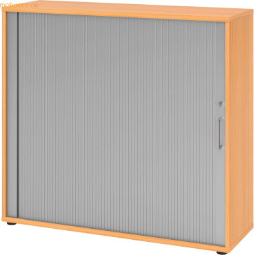 mcbuero.de Rollladenschrank 3OH BxTxH 120x40x110cm Griff BS Buche/Silb von mcbuero.de