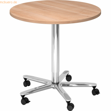 mcbuero.de Säulentisch 80cm Nussb/chrom mcbuero.de Säulentisch 80cm Nussb/chrom von mcbuero.de