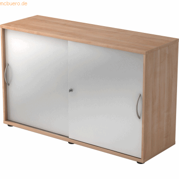 mcbuero.de Schiebetürschrank Derie 9 2 OH BxTxH 120x40x74,8cm Griff BM von mcbuero.de