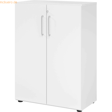 mcbuero.de Schrank Serie 9 3OH BxTxH 80x42x110cm Griff BS Weiß von mcbuero.de