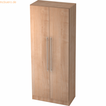 mcbuero.de Schrank Solid 5OH BxTxH 80x42x200,4cm Griff RE Nussbaum/Nus von mcbuero.de