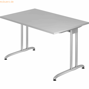 mcbuero.de Schreibtisch 1200x800mm Grau von mcbuero.de