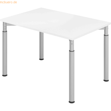 mcbuero.de Schreibtisch 120x80cm Weiß/Silber mcbuero.de Schreibtisch 120x80cm Weiß/Silber von mcbuero.de