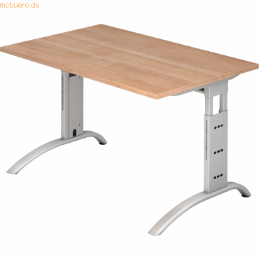mcbuero.de Schreibtisch 120x80cm höhenverstellbar bis 85cm Nussbaum mcbuero.de Schreibtisch 120x80cm höhenverstellbar bis 85cm Nussbaum von mcbuero.de