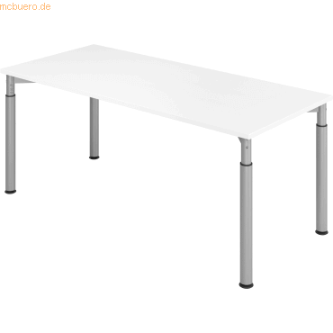 mcbuero.de Schreibtisch 180x80cm Weiß/Silber mcbuero.de Schreibtisch 180x80cm Weiß/Silber von mcbuero.de