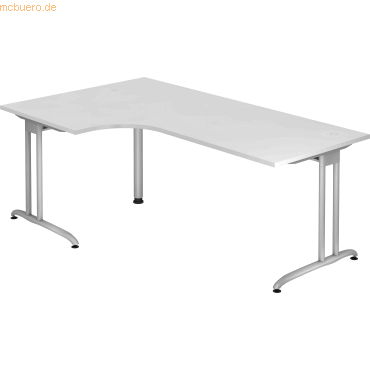 mcbuero.de Schreibtisch 200x120cm Weiß von mcbuero.de