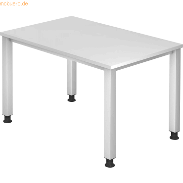 mcbuero.de Schreibtisch 4-Fuß eckig 120x80cm Weiß/Silber mcbuero.de Schreibtisch 4-Fuß eckig 120x80cm Weiß/Silber von mcbuero.de