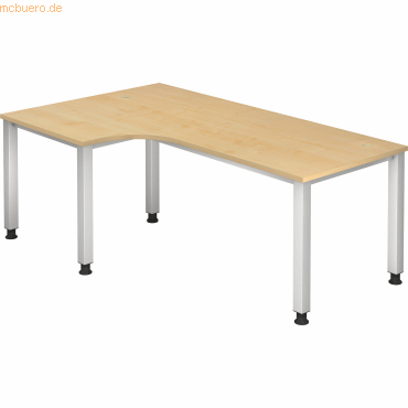 mcbuero.de Schreibtisch 4-Fuß eckig 200x120cm 90 Grad Ahorn/Silber mcbuero.de Schreibtisch 4-Fuß eckig 200x120cm 90 Grad Ahorn/Silber von mcbuero.de