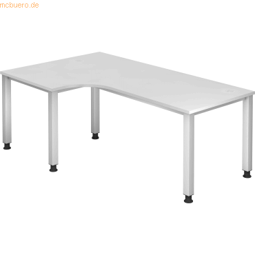 mcbuero.de Schreibtisch 4-Fuß eckig 200x120cm 90 Grad Weiß/Silber mcbuero.de Schreibtisch 4-Fuß eckig 200x120cm 90 Grad Weiß/Silber von mcbuero.de