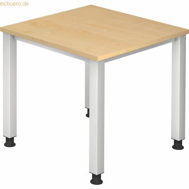 mcbuero.de Schreibtisch 4-Fuß eckig 80x80cm Ahorn/Silber mcbuero.de Schreibtisch 4-Fuß eckig 80x80cm Ahorn/Silber von mcbuero.de