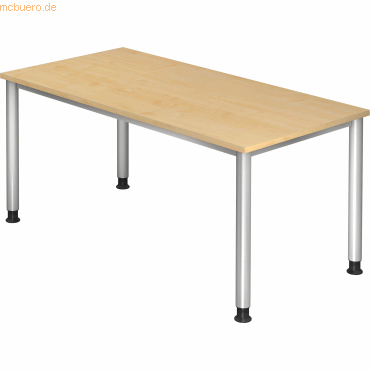 mcbuero.de Schreibtisch 4-Fuß-rund 160x80cm Ahorn/Silber mcbuero.de Schreibtisch 4-Fuß-rund 160x80cm Ahorn/Silber von mcbuero.de