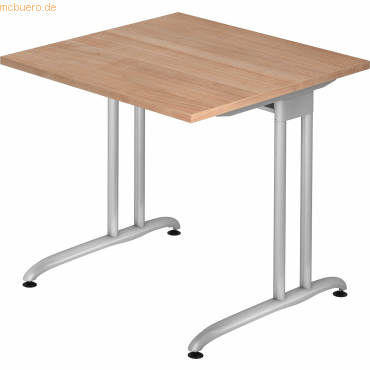 mcbuero.de Schreibtisch 800x800mm Nussbaum mcbuero.de Schreibtisch 800x800mm Nussbaum von mcbuero.de