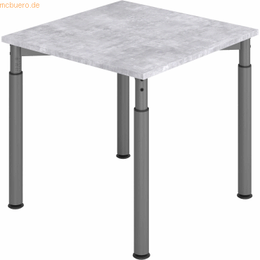 mcbuero.de Schreibtisch 80x80cm Beton/Graphit von mcbuero.de