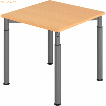 mcbuero.de Schreibtisch 80x80cm Buche/Graphit mcbuero.de Schreibtisch 80x80cm Buche/Graphit von mcbuero.de