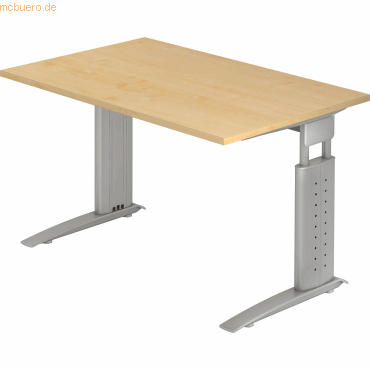 mcbuero.de Schreibtisch C-Fuß 120x80cm Ahorn/Silber mcbuero.de Schreibtisch C-Fuß 120x80cm Ahorn/Silber von mcbuero.de
