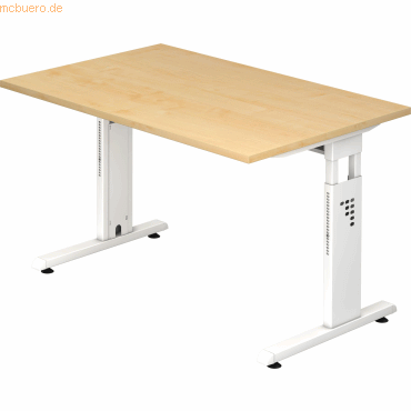 mcbuero.de Schreibtisch C-Fuß 120x80cm Ahorn/Weiß mcbuero.de Schreibtisch C-Fuß 120x80cm Ahorn/Weiß von mcbuero.de