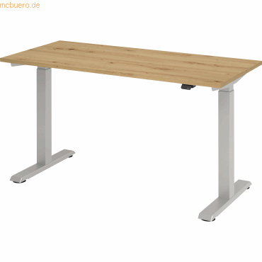 mcbuero.de Schreibtisch VXMST614/R/S 140x67cm eiche von mcbuero.de